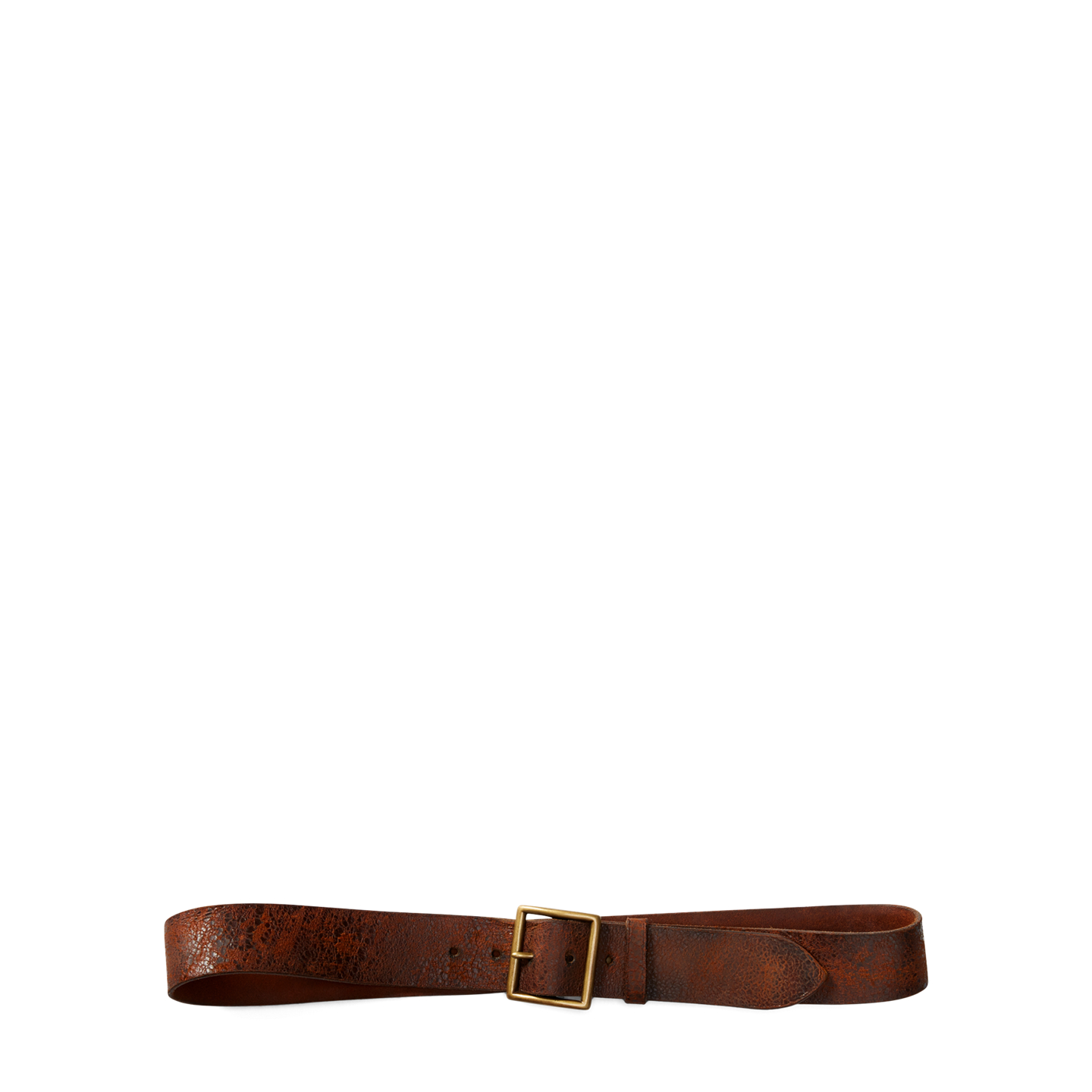Мужской ремень Ralph Lauren Distressed Leather, цвет: Рыжевато-коричневый — фото 1