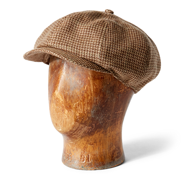 Houndstooth Tweed Newsboy Cap for Men Ralph Lauren IL