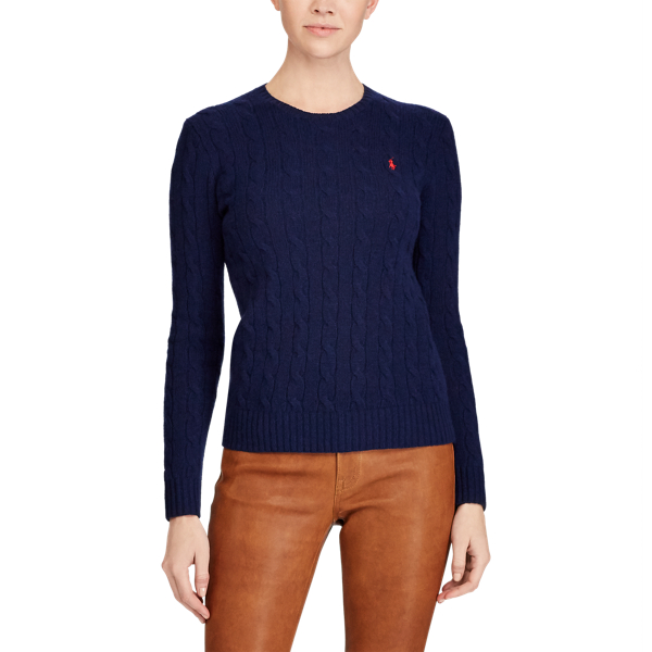 Navy Wool-Cashmere Crewneck Sweater Polo Ralph Lauren 4
