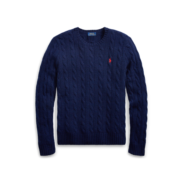 Navy Wool-Cashmere Crewneck Sweater Polo Ralph Lauren 2