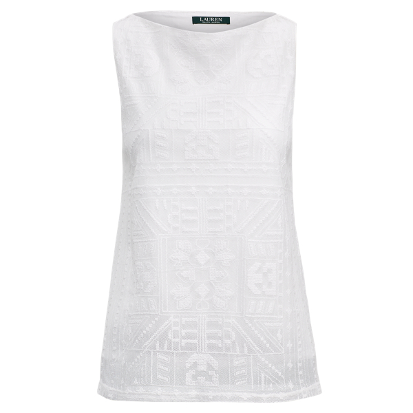 Geometric-Embroidered Tank Lauren 1