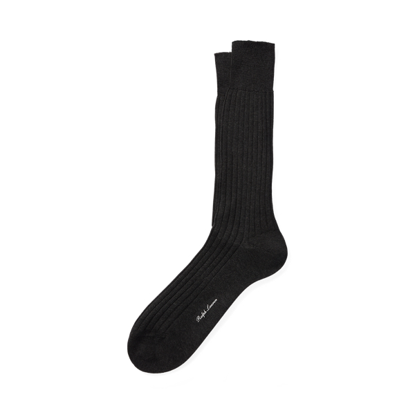 Rib-Knit Cotton Trouser Socks