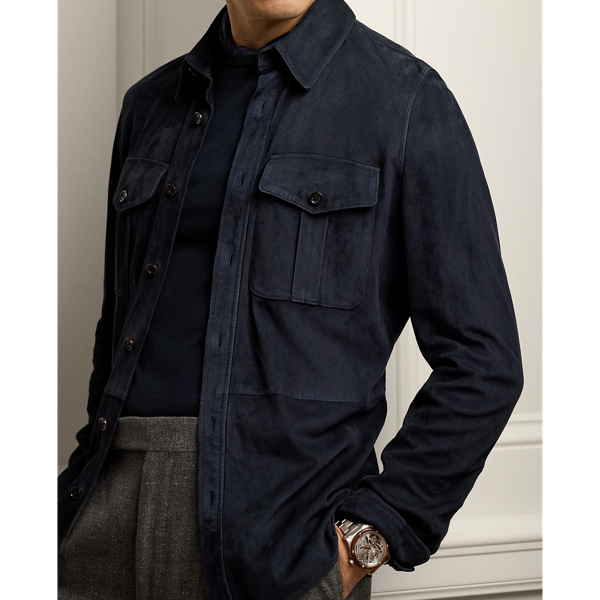 Suede Overshirt for Men Ralph Lauren PT
