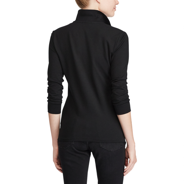 Polo cintr&eacute; en coton stretch Polo Ralph Lauren en Black 5