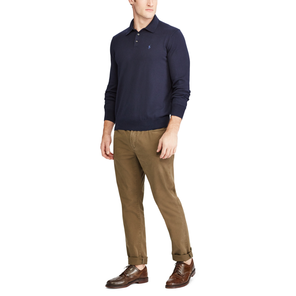 Hunter Navy Polo-Collar Cotton Sweater Polo Ralph Lauren 3