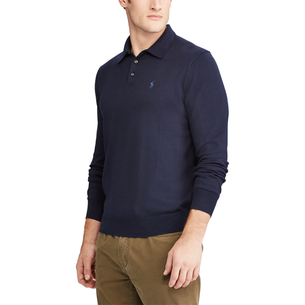 Hunter Navy Polo-Collar Cotton Sweater Polo Ralph Lauren 4