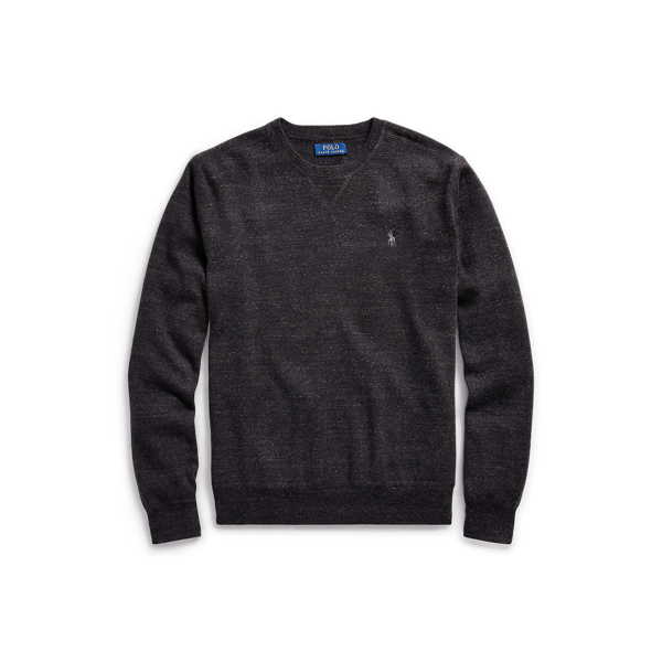 ★★POLO RALPH LAUREN★★ Cotton Crewneck Sweater Grey MNPOS Cotton Crewneck Sweater