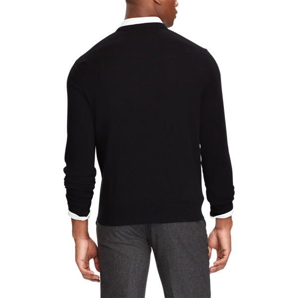 Wollpullover mit V-Ausschnitt Polo Ralph Lauren in Black 5