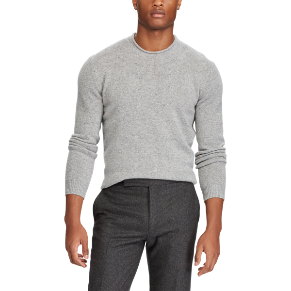 Uniform Grey Heather Washable Cashmere Sweater Polo Ralph Lauren 3