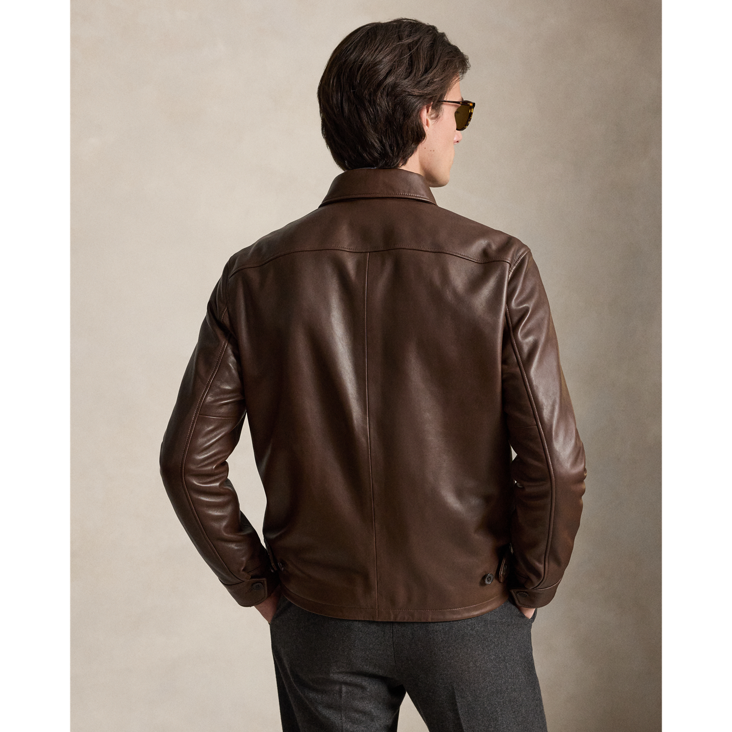 Мужская куртка Polo Ralph Lauren The Bayville Leather, цвет: Коричневый — фото 2