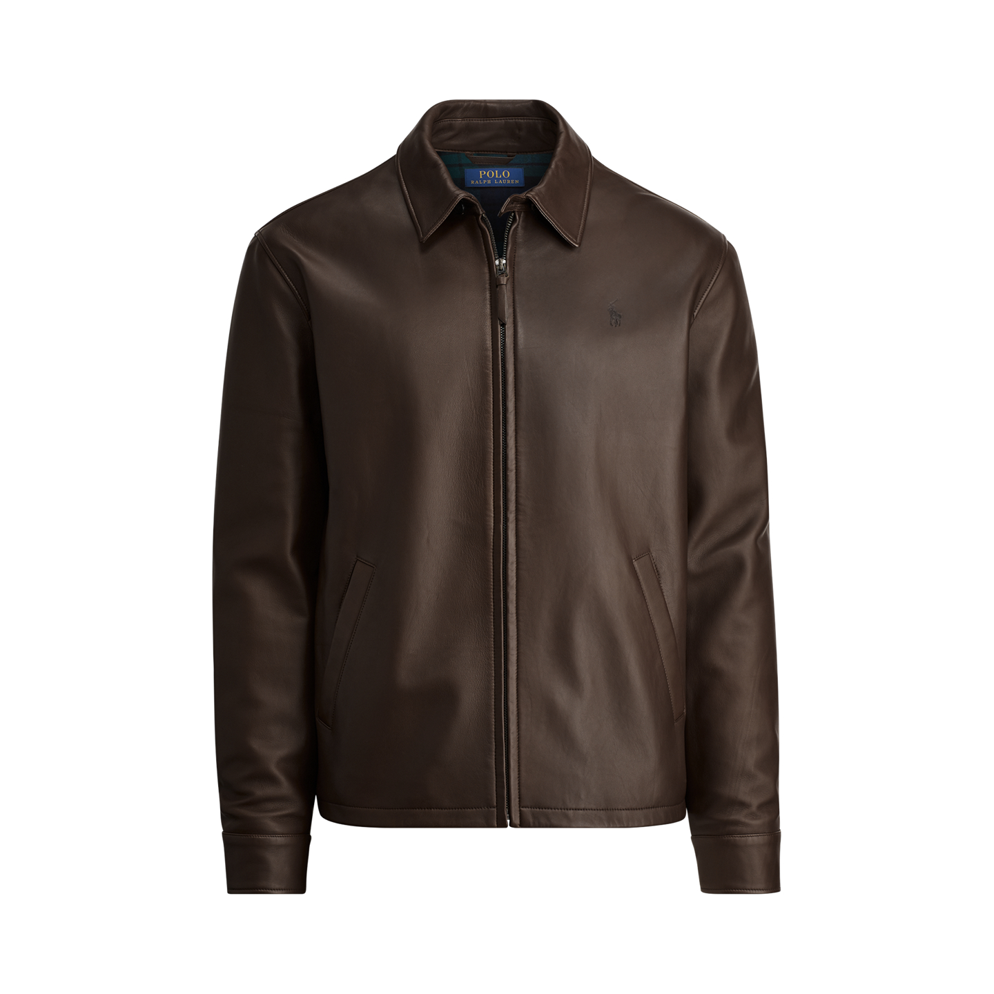 Мужская куртка Polo Ralph Lauren The Bayville Leather, цвет: Коричневый — фото 6