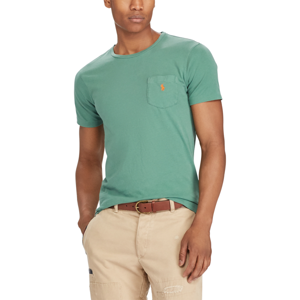 Antique Green Custom Slim Fit Pocket T-Shirt Polo Ralph Lauren 3