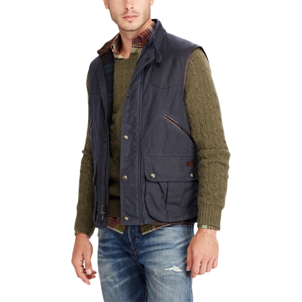 Aviator Navy The Iconic Oilcloth Vest Polo Ralph Lauren 5