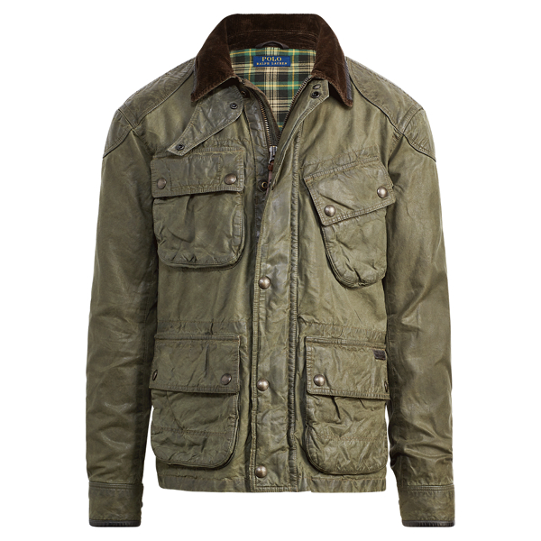 Ralph lauren waxed biker jacket on sale