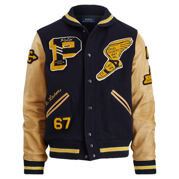 Ralph lauren iconic letterman jacket on sale