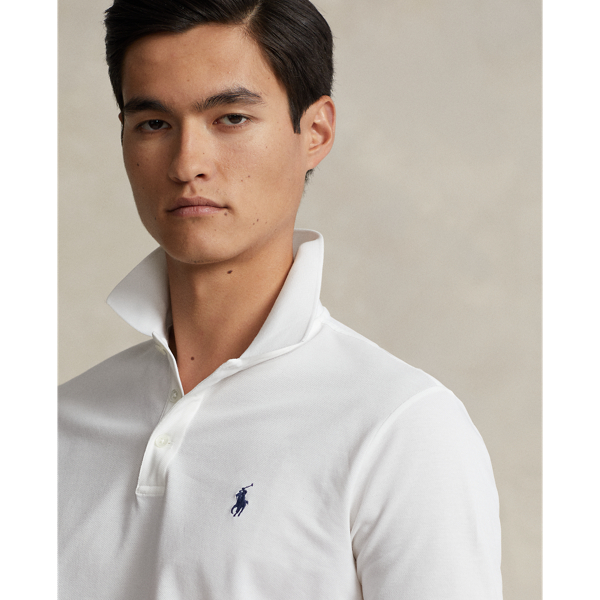 Custom Slim Fit Stretch Mesh Polo Shirt