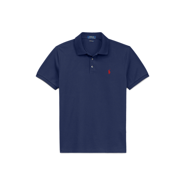 Custom Slim Fit Stretch Mesh Polo Shirt