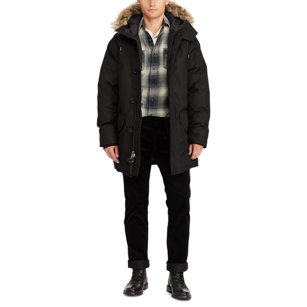 Faux Fur Trim Down Parka for Men Ralph Lauren IL