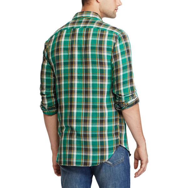 Sail Green/Yellow Multi Classic Fit Cotton Workshirt Polo Ralph Lauren 5