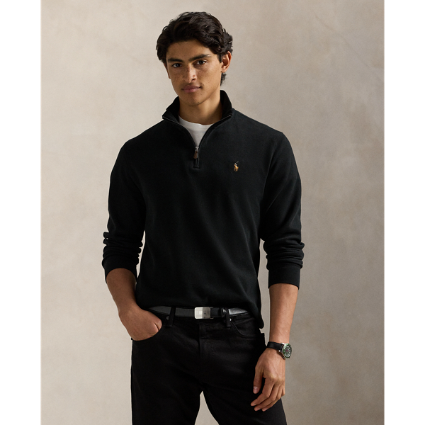 Polo ralph lauren men's estate rib half zip sweater on sale