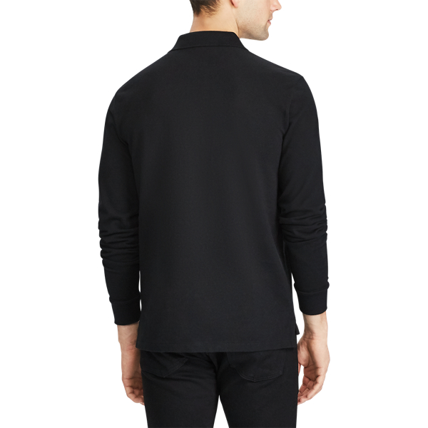 Polo Black Custom Slim Fit Mesh Polo Polo Ralph Lauren 4