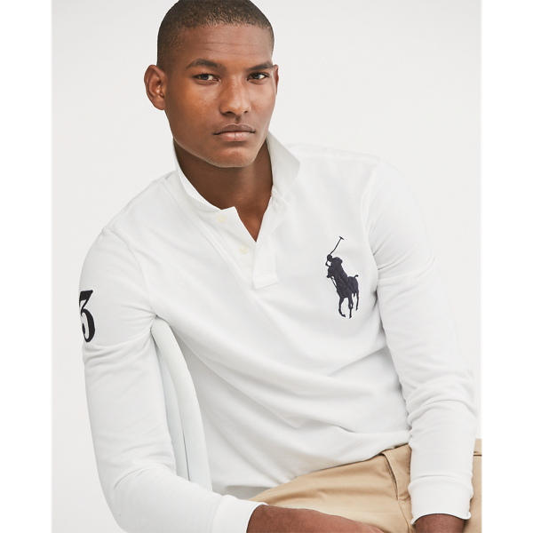 Polo Black Custom Slim Fit Mesh Polo Polo Ralph Lauren 1