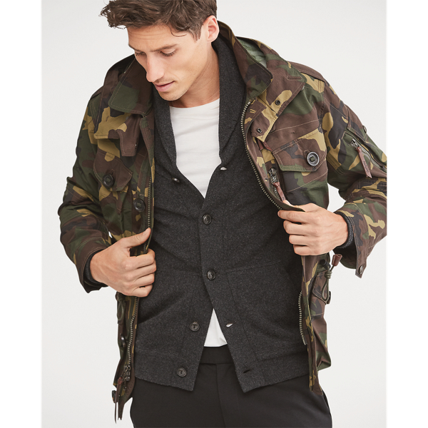 Camouflage polo jacket best sale