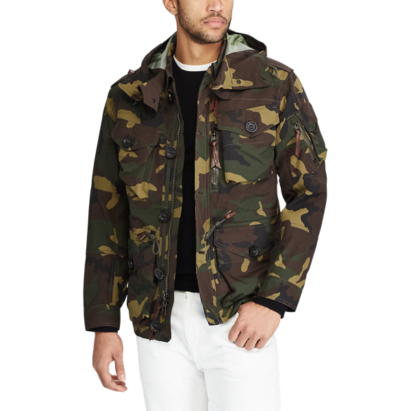 Camo Hooded Utility Jacket