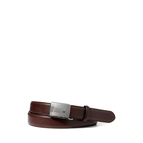 Engine-Turned Leather Belt Polo Ralph Lauren 1