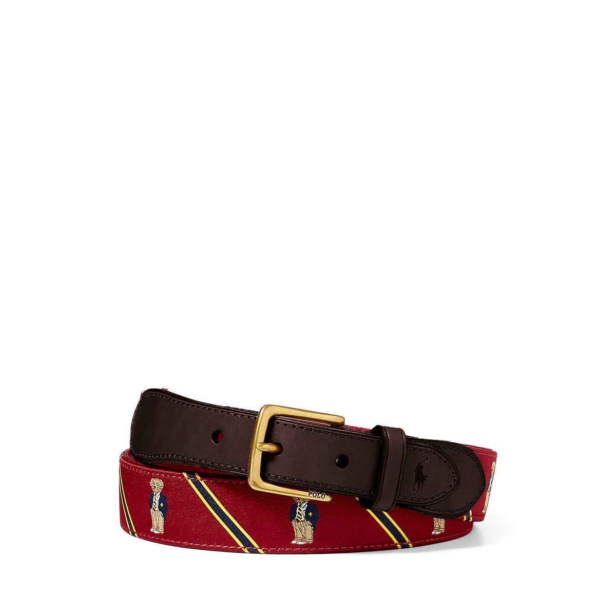 Polo Bear Overlay Webbed Belt