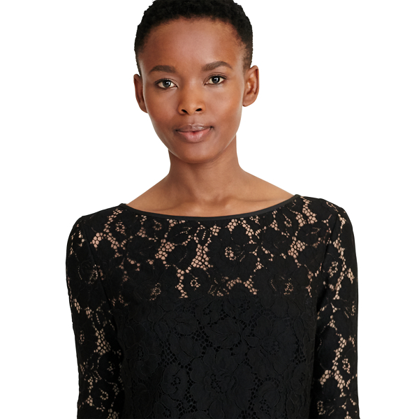Black-wheat Bell-Sleeve Lace Dress Lauren 5
