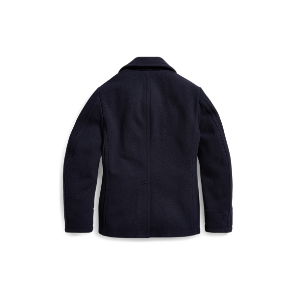 Bristol Navy Wool-Blend Melton Peacoat RRL 2