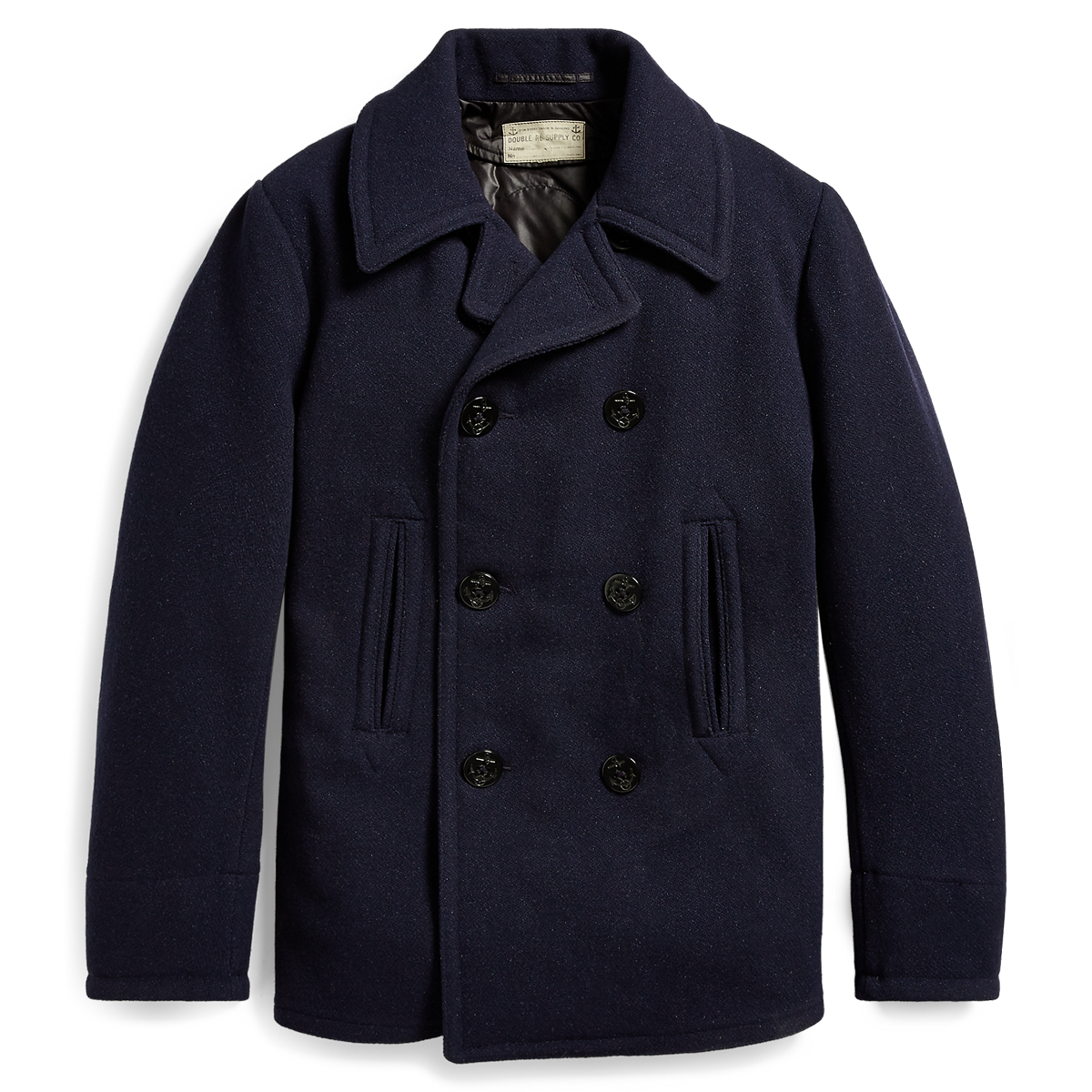 Wool Blend Melton Peacoat