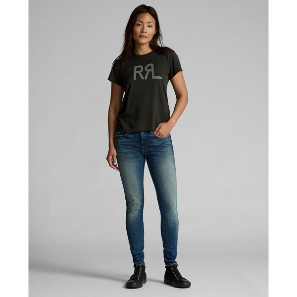Skinny-Fit Stretchjeans RRL in Anderson-Waschung 2
