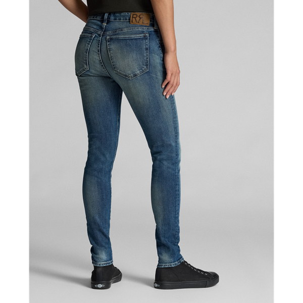 Skinny-Fit Stretchjeans RRL in Anderson-Waschung 4