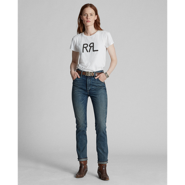 White Cotton Jersey Graphic T-Shirt RRL 3