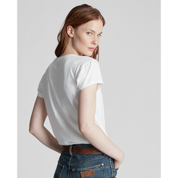White Cotton Jersey Graphic T-Shirt RRL 5