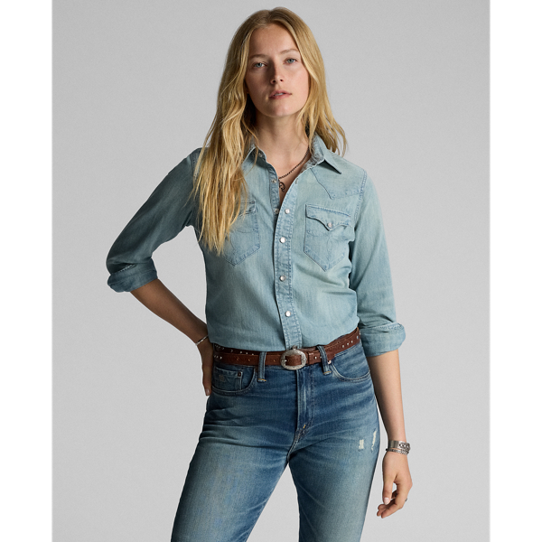 Ralph lauren denim shirt womens best sale