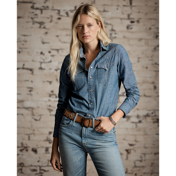 Indigo Chambray Western Shirt