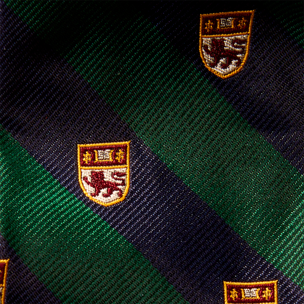 Navy/Green Striped Silk Narrow Club Tie Polo Ralph Lauren 3