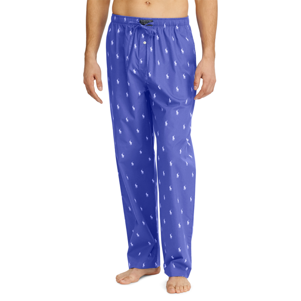 Racer Blue/Chic Cream Allover Pony Pajama Pant Polo Ralph Lauren 2