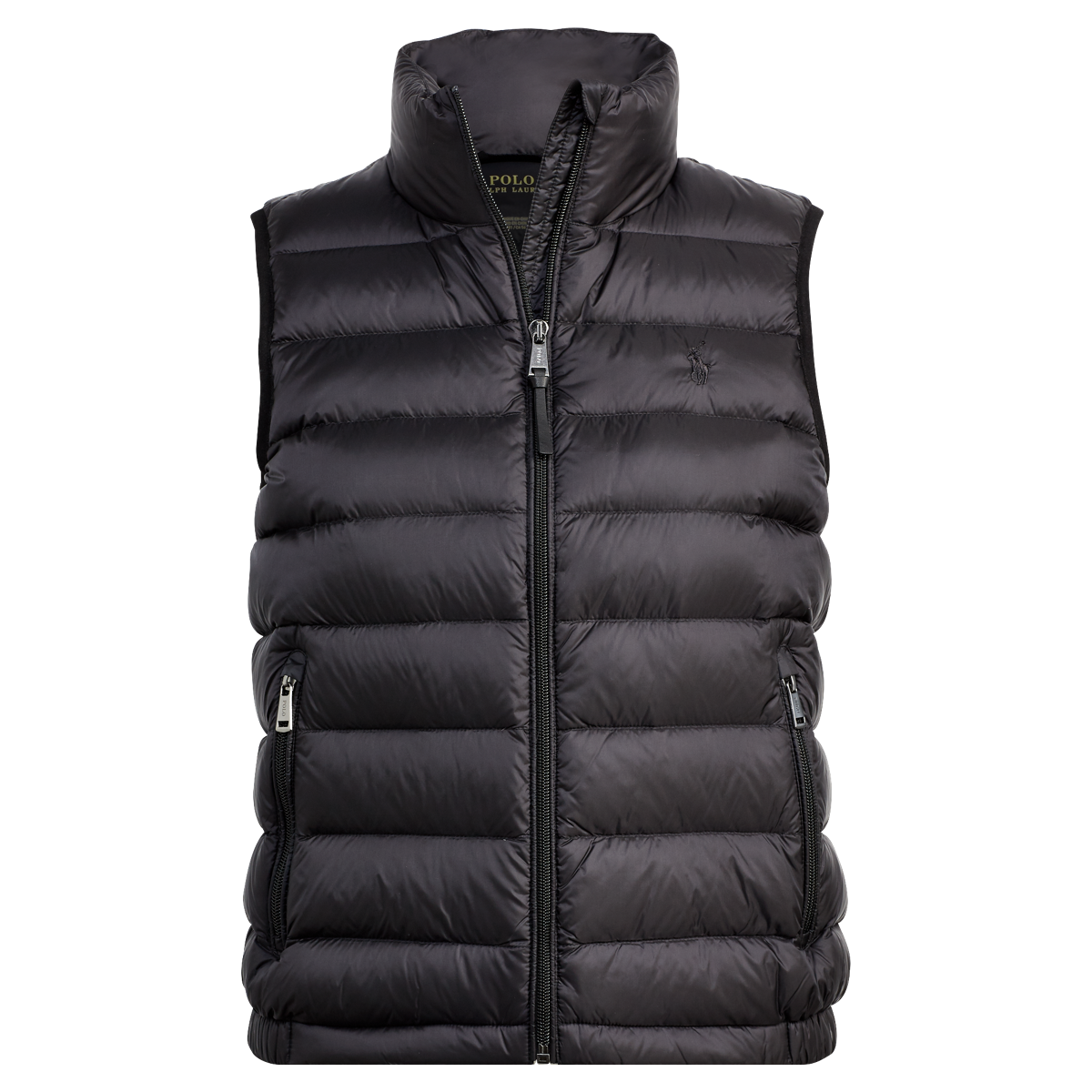 Black polo puffer vest best sale