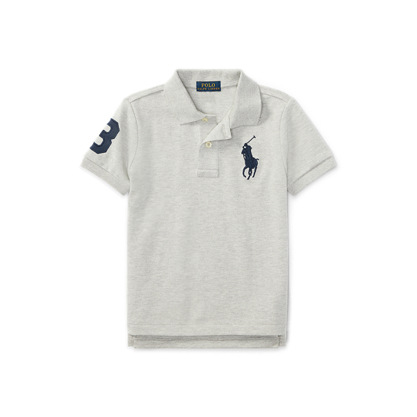 Andover Heather Big Pony Cotton Mesh Polo Shirt Boys 2-7 for back to school 1