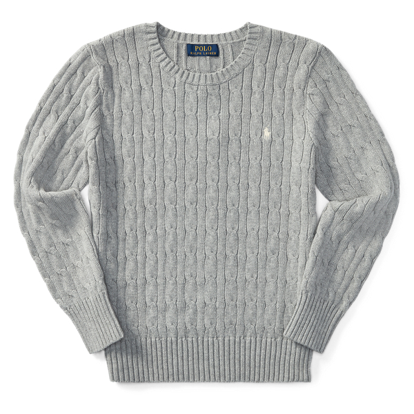Cable-Knit Cotton Sweater BOYS 6-14 YEARS 1