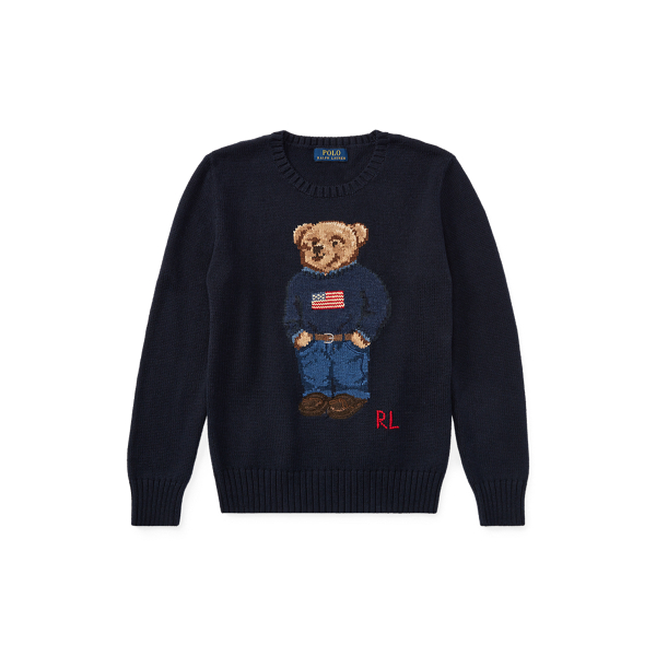 Boy s Polo Bear Sweater Teddy Knit Jumper Ralph Lauren IE