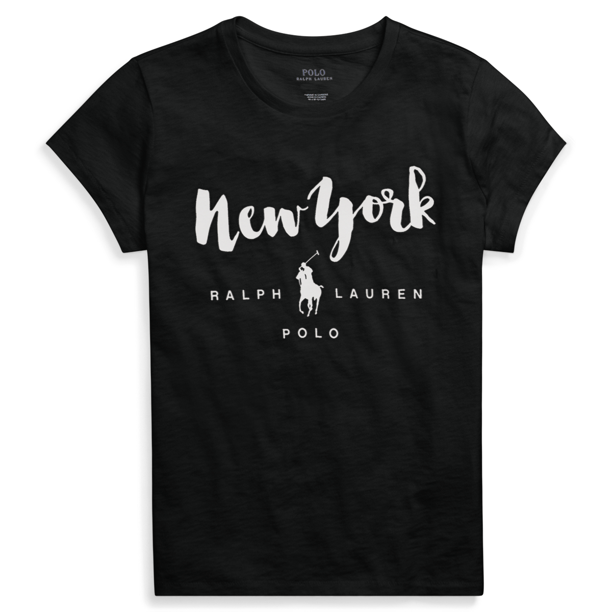 Tシャツ・カットソー POLO RALPH LAUREN Woman T-Shirt Black 211967106 002 POLO RALPH LAUREN Womens Crew Neck Jersey T-Shirt (X-Small