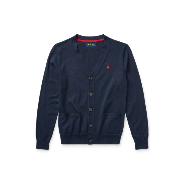 Cotton V-Neck Cardigan Boys 6-14 Years 1