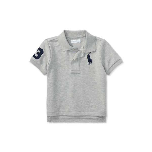 Katoenen mesh poloshirt