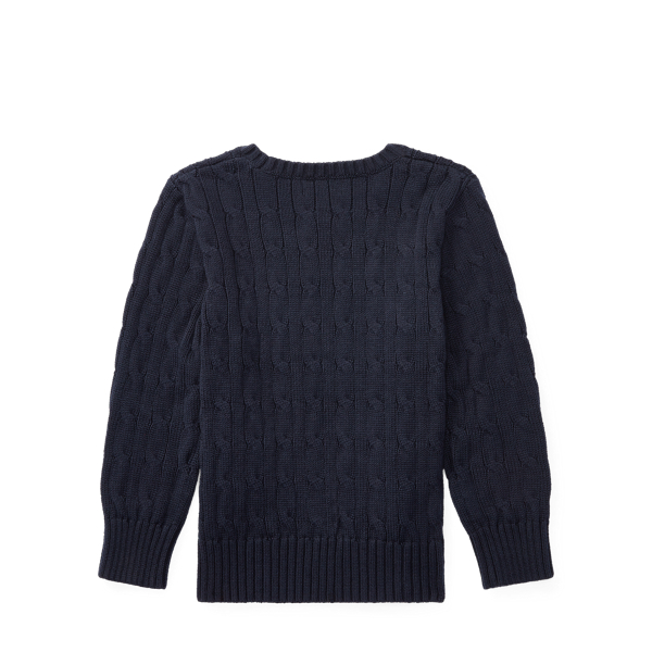 Hunter Navy Cable-Knit Cotton Sweater Boys 2-7 2