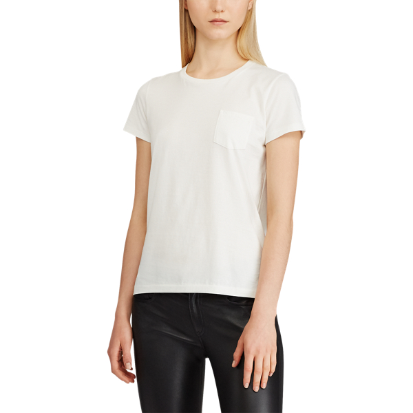 White Short-Sleeve Pocket Tee Ralph Lauren Collection 3